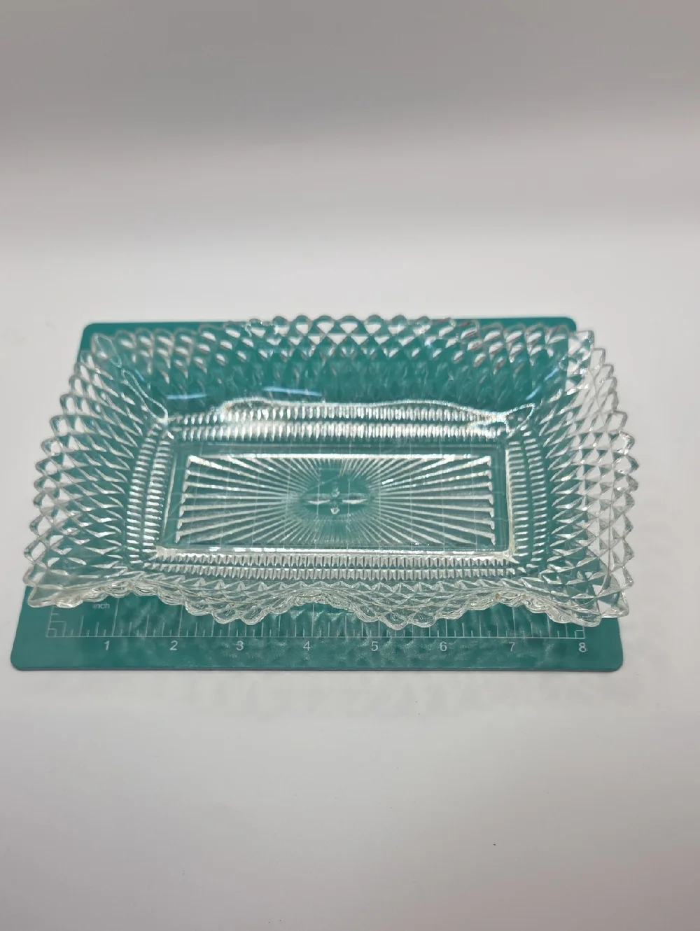 Indiana Glass rectangular edge clear